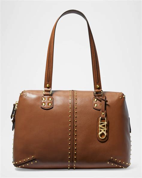 michael kors astor large leather satchel